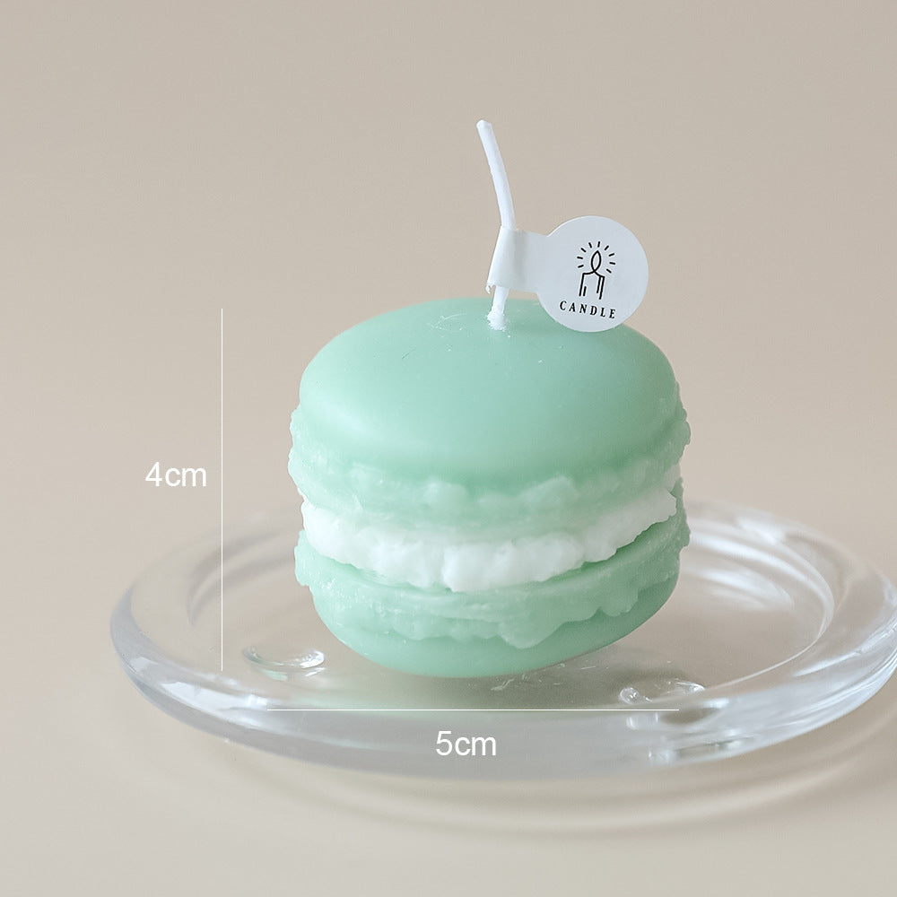 Bougie macaron vert
