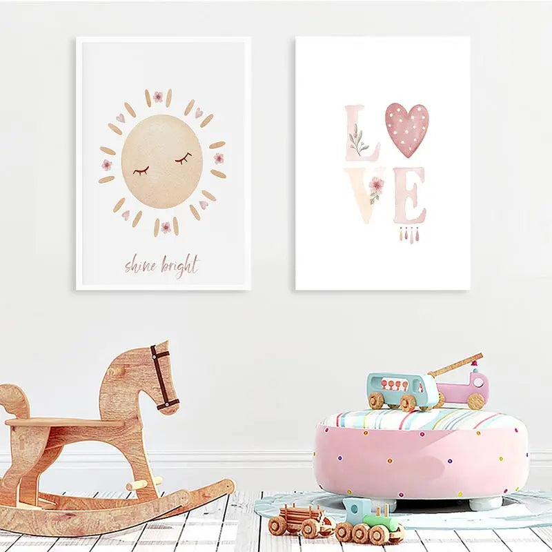 Affiche “Nuage de Rêves” – Poster Arc-en-Ciel Bohème Pastel