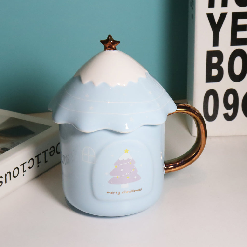 Tasse de noël bleue