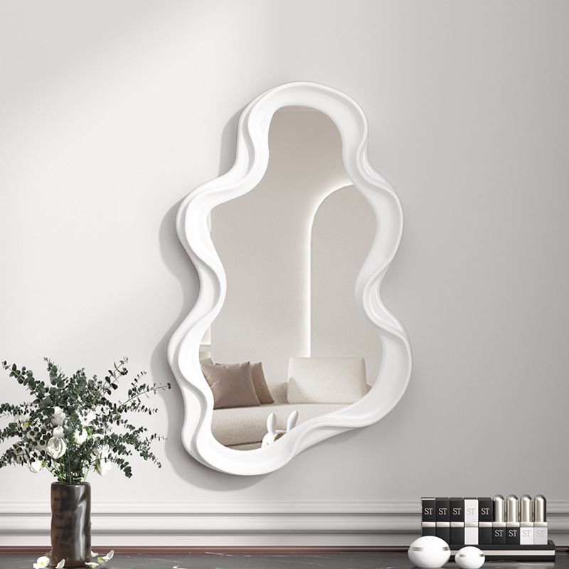 Miroir ondulé blanc
